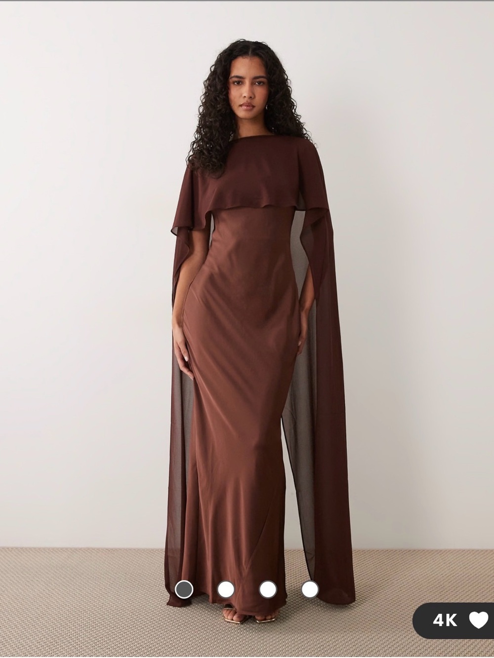 ASOS Brown Cape Gown